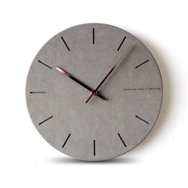 HIMENO Wall Clock, Wall Clock, Wall Clock, Nordic, Silent, Noiseless, Lightweight, Sweep Movement, No Second Hand, Simple, Simple, Gray, Modern, Creative Fashion, Modern, Unique, Eco-board, Dial,