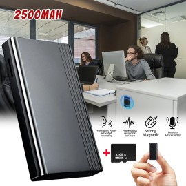32GB 500 Hr Spy Digital Voice Activated Recorder Mini Audio Magnetic MP3 Player