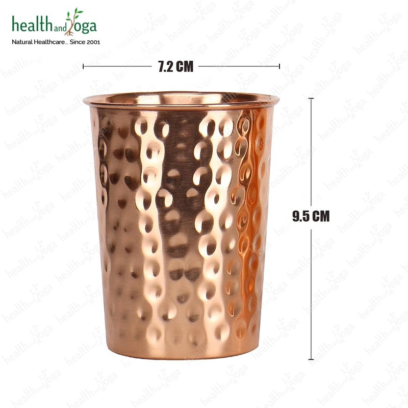 qCup Hand Hammered Copper Tumblers - Ayurvedic Health Pure Copper