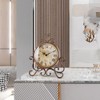 HZDHCLH Roman Table Clocks Silent Non Ticking Roman Retro Art