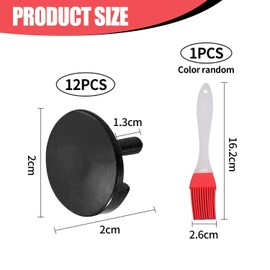 TVSVKWE 12 Pieces Round Fryer Base And 1 Piece Oil Brush, Bumper, Air Fryer Accessories, Kitchen Supplies.