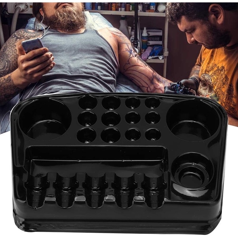 Soporte de tatuaje para taza de tinta de pigmento, 12