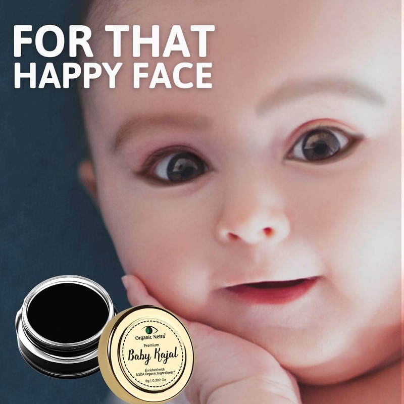Organic Netra® Baby Kajal - 100% Natural, Enriched with Certified