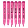 DOLLAR NeoMark Highlighter Pens, PINK, Pack of 6, Chisel Tip