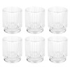 Koyal Wholesale 6Pcs Ribbed Clear Glass Votive Candle Holders Clear