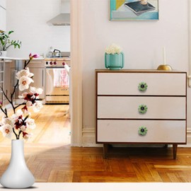 NAKUPENDA Pack of 6 Ceramic Cabinet Knobs, Pumpkin Ceramic Furniture Knobs, Cabinet Handles, Ceramic Knobs for Furniture with Screws for Office Furniture, Kitchen Cabinet, Drawers, Chest of Drawers