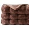 Battilo Brown Faux Fur Throw Blanket, Rabbit Fur Blanket for