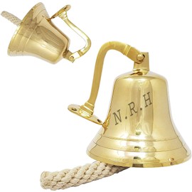Nautical Maritime Brass Ship Bell with Wall Mounted Bracket Decorative Gift Items