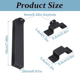 Outdoor Latch with Padlock Hole Adjustable Slide Gate Latch Heavy Duty Sliding Bolt Lock for Wooden, Metal, Glass Doors