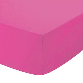 Comfy Nights Extra Deep 40Cm PolyCotton Easy Care Pecale Fitted Sheet Or Pillow Pair, Super King - Fuschia