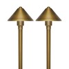 GKOLED Solid Brass Landscape Path Lights (5" Shade, 20" Tall),