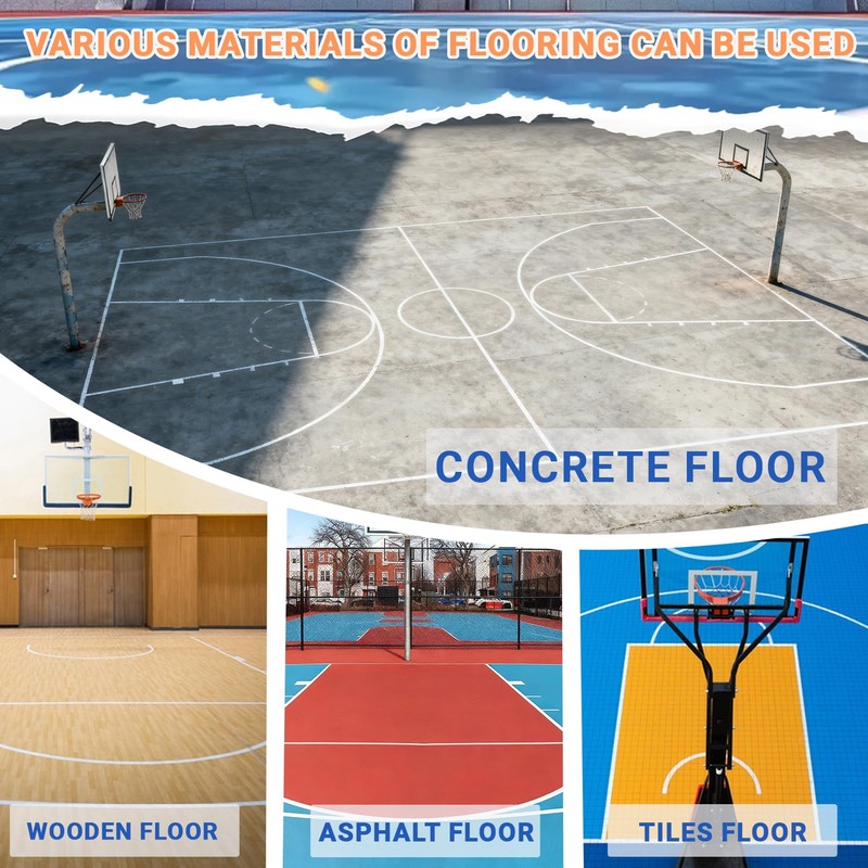 Basketball Court Stencil Kit for Concrete,Basketball Court Marking Kit