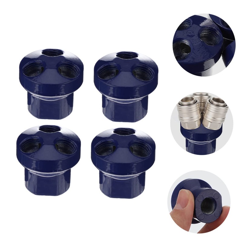 SHINEOFI 4Pcs Air Outlet Manifold Splitter Durable Air Hose Splitter