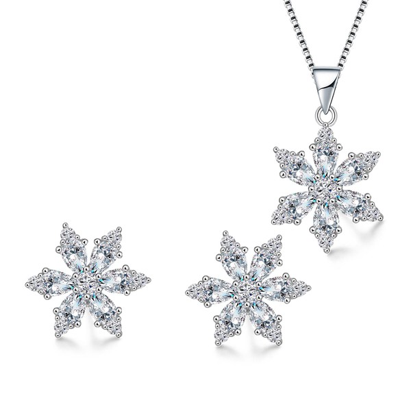 Glintara Silver Christmas Jewellery Sets for Women, 925 Sterling Silver