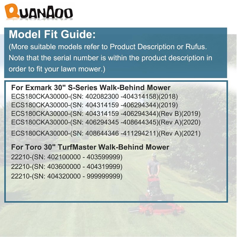 Quanaoo Traction Cable 137-4758 for Toro 30" TurfMaster Exmark 30"