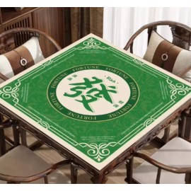 High Quality Mahjong Table Cloth Cover Mahjong Table Pad 144 Tiles Acrylic Mahjong Mahjong Game Set Mahjong Card TableSize: customized, Color: Green Fortune