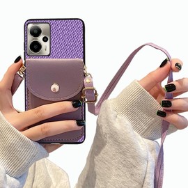 Tuxiwei Compatible for Cricket Outlast 5G 2024 Case with Card Holder Women, Compatible with AT&T Motivate Pro 5G Wallet Case PU Learher | Credit Card Slots | Strap Crossbody Magnetic Buttons -Purple