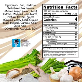 Smoke n Sanity Onion Base, Certified Low FODMAP, Vegetarian, Gluten Free, Dairy Free, MSG Free, Ideal for Low FODMAP Foods, Soups, Casseroles, Gravies, and Sauces, Low FODMAP Diet Essential, 10 oz Jar