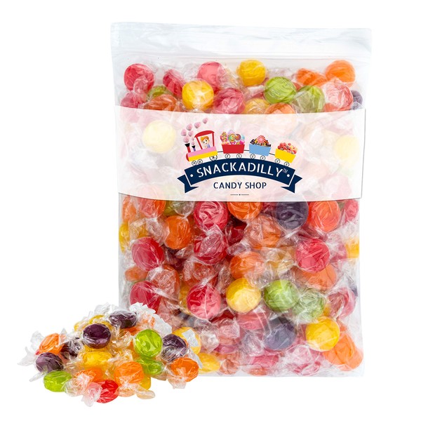 Fruit Flavored Hard Candy - VALUE SIZE 3 Pound Bag - Assorted Fruit Flavored Candy - Individually Wrapped