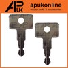 APUK 2x Ignition Switch Key Replacement for John Deere 2040