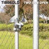 TIBEGOLD Chain Link Fence Butterfly Gate Latch, Galvanized Automatic 2