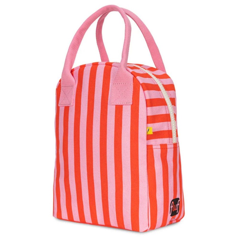 Fluf Zipper Lunch Bag, Butter Yellow/Blue