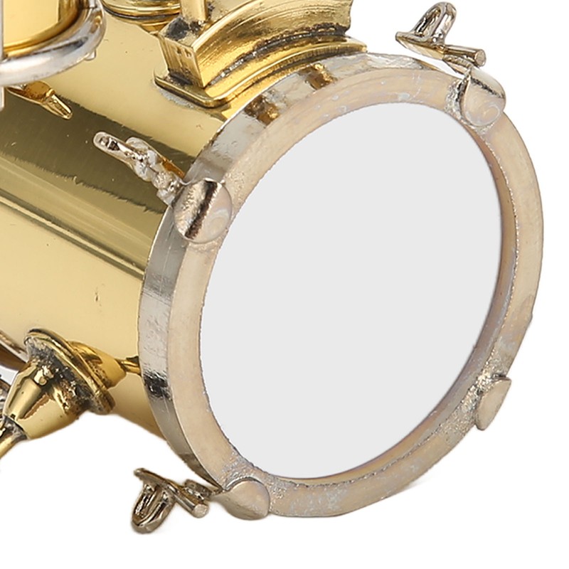 Copper Miniature Drum Set Model with Case Mini Percussion Musical