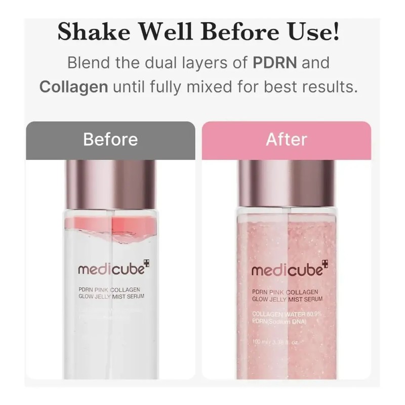 Medicube Pdrn Pink Collagen Glow Jelly Mist Serum Madura Día/noche