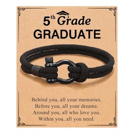 2025 Graduation Gifts for Her/Him - Adjustable Bracelet Comes in Cap Box with Quote Cards - for High School/College/Middle School Grads (5th Grade)
