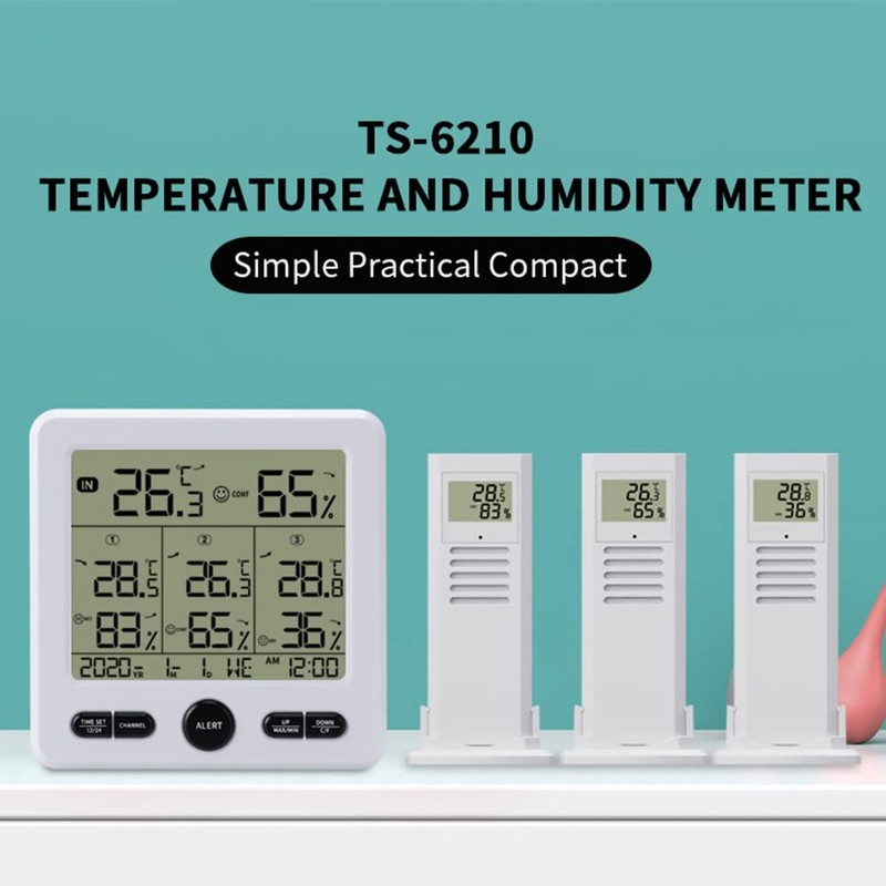 Aswalling Digital Thermometer Hygrometer Indoor Outdoor Indoor Outdoor Temperature Humidity