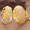 Realpoo Gold Hollowed Out Eagle Quartz Men's Pocket Watch, Arabic