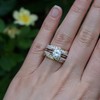 TwoBirch 1.01 Ct. Combination Cathedral and Classic Ring Guard in