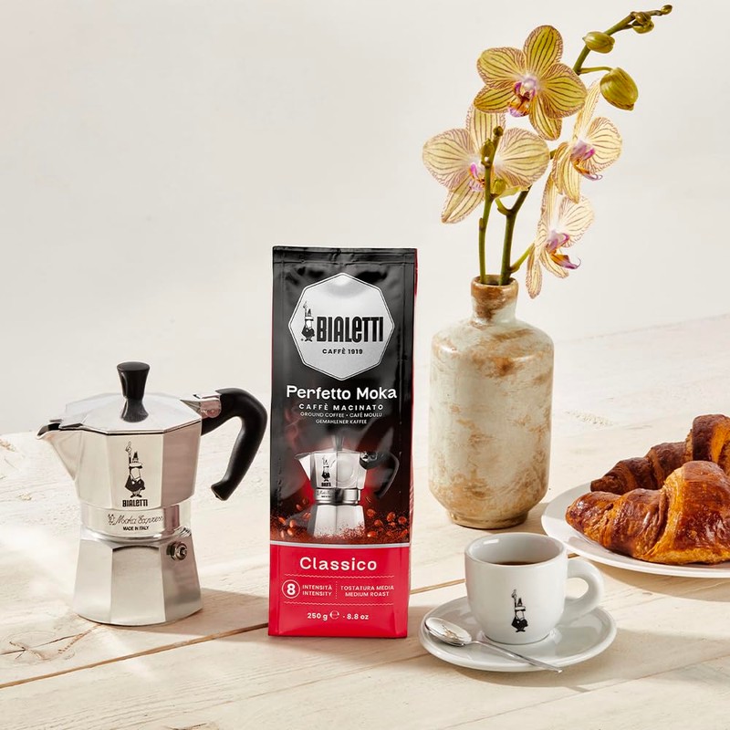 Bialetti - Perfetto Moka Classico: Medium roast ground coffee, hazelnut