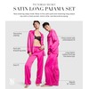 Victoria's Secret Satin Long Pajama Set, Silk Pajamas, PJ Set