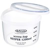 Iwasaki Industries B-2273KN Antibacterial Storage Container, Screw-top Keeper, 1200 Shallow