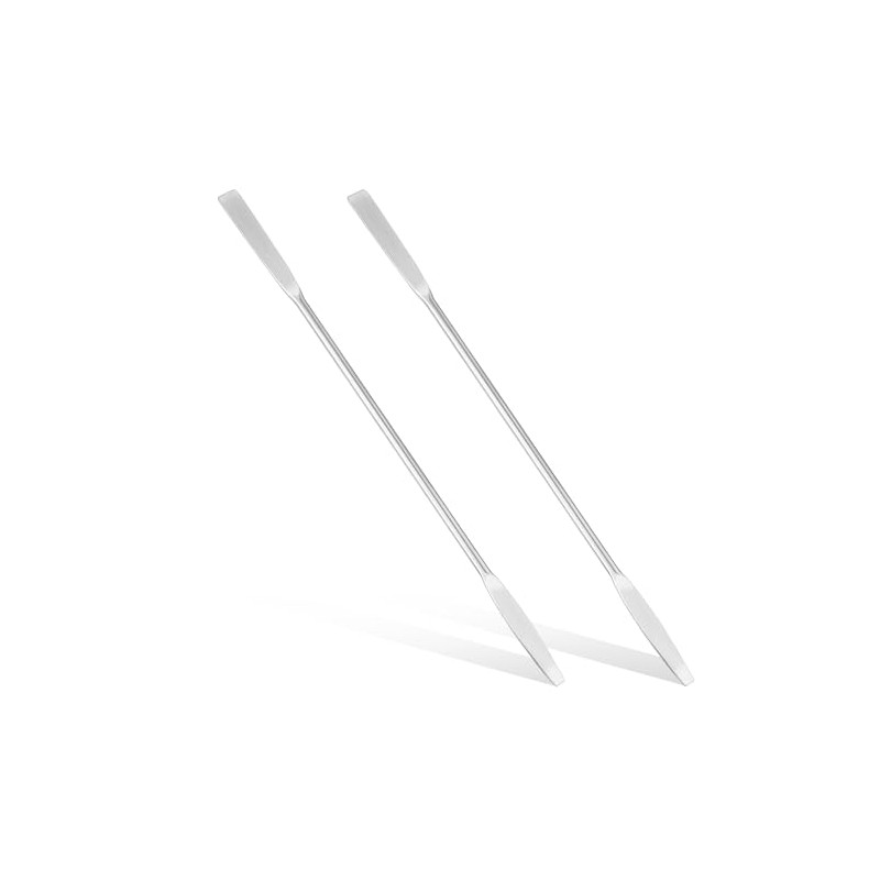 2Pcs Stainless Steel Lab Spatula, Micro Square/Round End Spatula, Lab