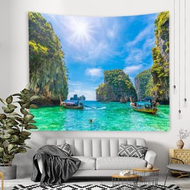 Forest Tapestry,Scenery Wall Mountain Tapestry,for Home Office Dorm Indoor and Outdoor Decoration Large Size 59(W) x59(L) Inch (GTHJ 349)