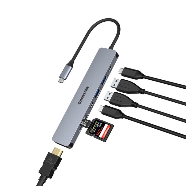 USB C Hub USB C Adapter, OBERSTER USB C Adapter