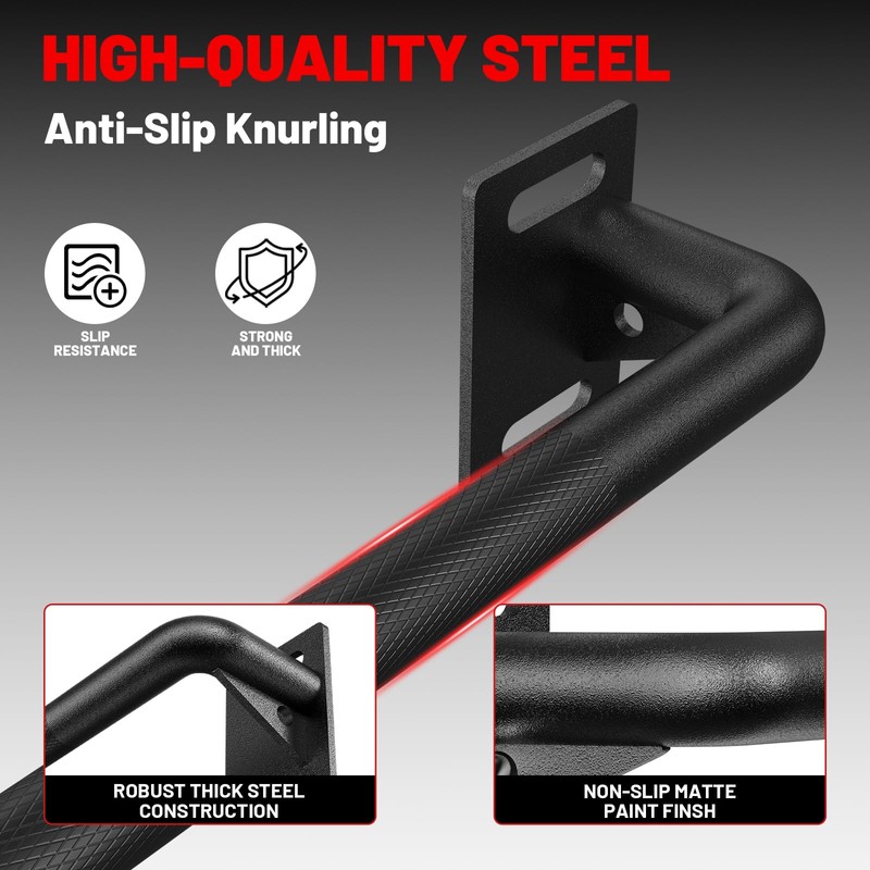 PAPABABE Wall Mounted Pull Up Bar, Chin Up Bar, Strength