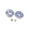 Motoforti 2 Pcs Blue White Anti Slip Handlebar Tape Bar
