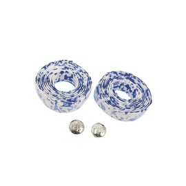 Motoforti 2 Pcs Blue White Anti Slip Handlebar Tape Bar Grip Wrap for Bike Long-lasting
