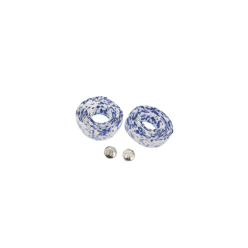 Motoforti 2 Pcs Blue White Anti Slip Handlebar Tape Bar