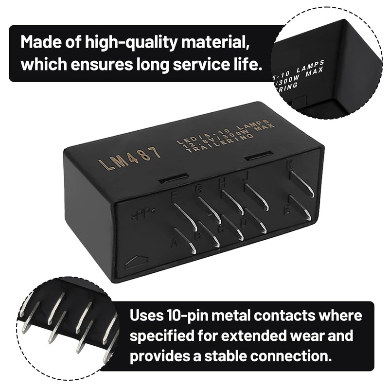 BOMLING Hazard Warning and Turn Signal Flasher Relay Switch Compatible