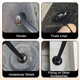 35 PCS Nylon Universal Cable Tie Buckle,Plastic Cable Ties Tool, Heavy Duty Self-Locking Zip Ties Holder with Pin & Button Design,UV Resistant Black Zipties for Car Daily Auto Fixing