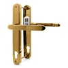 TSS Polished Brass UPVC Door Handle Pair Set, 117mm PZ