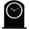 Bulova B5010 Ebony Crystal Desk Clock, Black