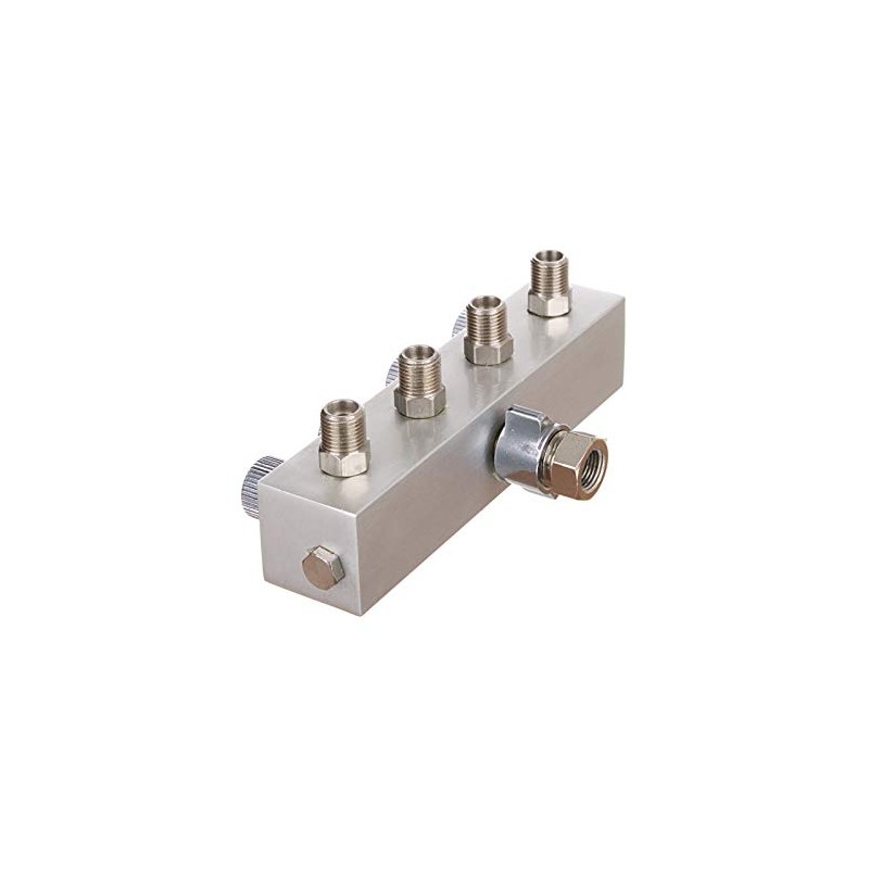 Professional Air Distributor for 4 Air Hoses Airbrush Pistol Compressor
