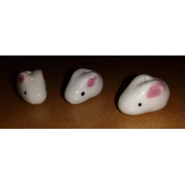 Ceramic Easter bunny rabbit bead