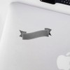 Decal Stickers of Banner (Metallic Silver) (Set of 2) Premium
