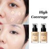 AmiCera Foundation Set, 4Pcs Liquid Foundation Sets Matte Liquid Full